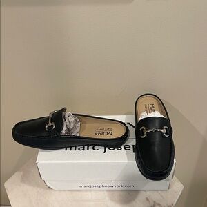 Marc Joseph Ocean Drive Leather Slip on Black Loafers